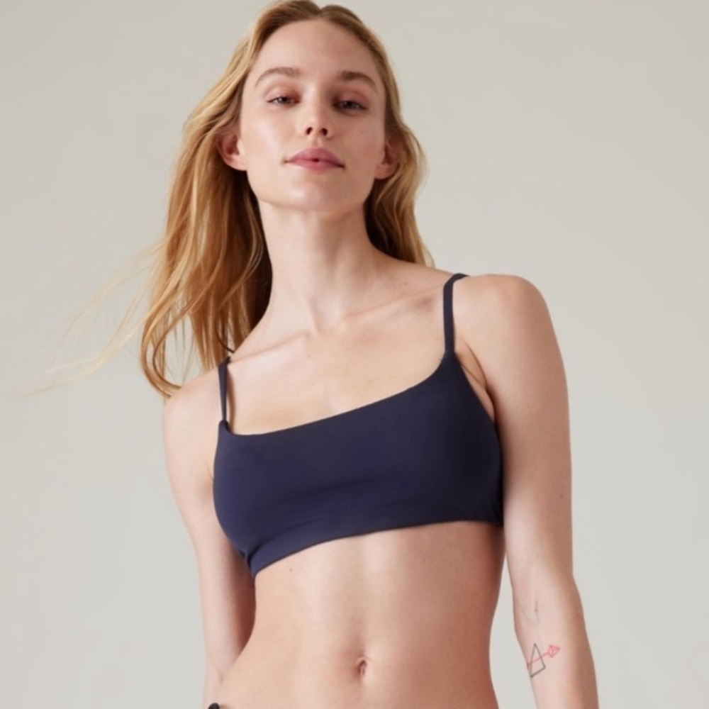 NWT! Athleta Dress Blue Scoop Bikini Top A-C- Multiple Sizes 🤿446903